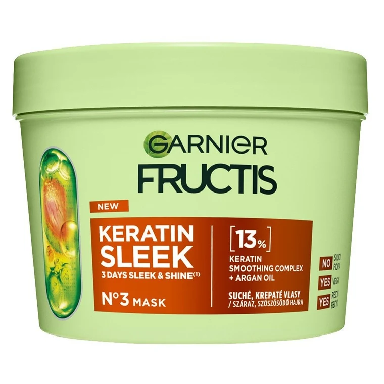 Garnier Fructis Mască Păr 370 ml · Keratin Sleek, 370 ml, imagine de referință