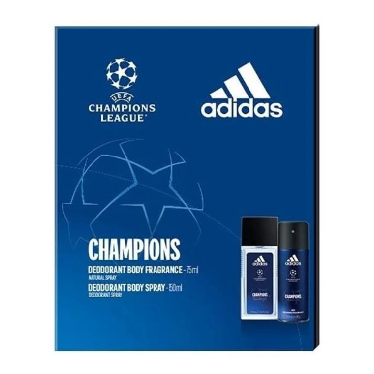 Adidas CC Deo 150 ml + Dns 75 ml · Champions, 150 ml + 75 ml, imagine de referință