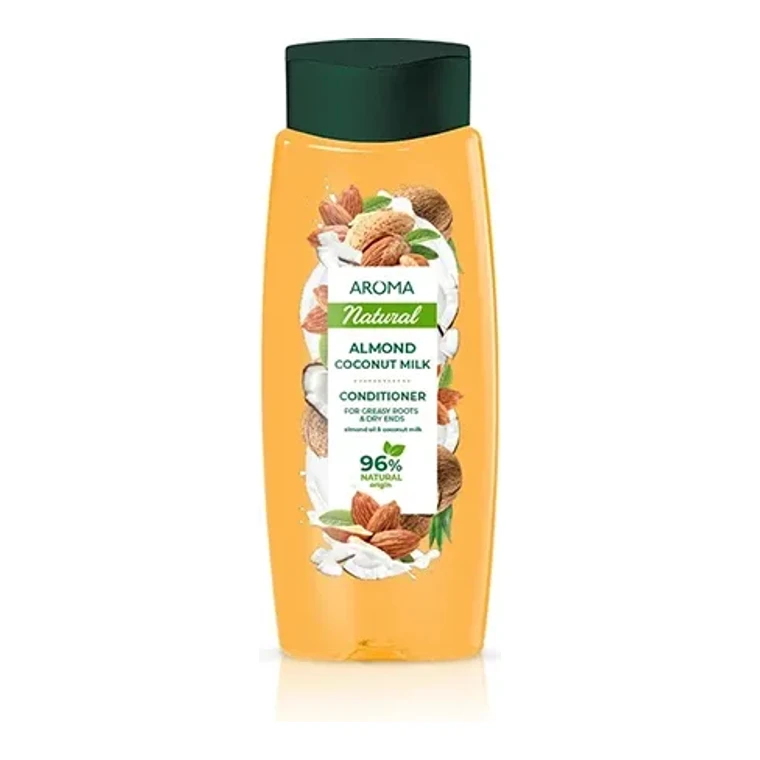Aroma Natural Balsam Păr 400 ml · Greasy Roots & Dry Ends - Almond & Coconut Oil, 400 ml, imagine de referință