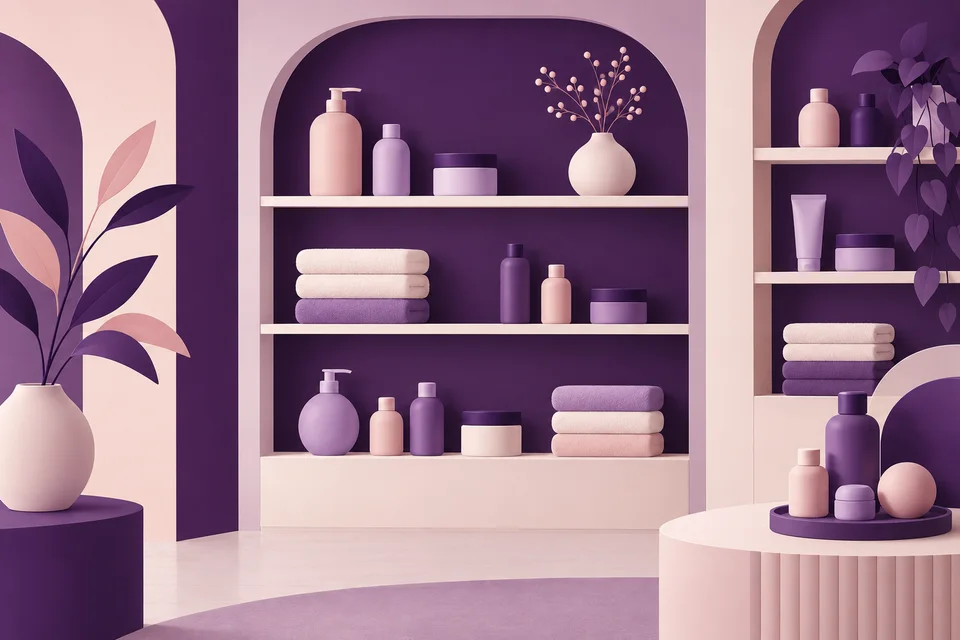 Ilustrație decorativă de concept pentru un magazin de cosmetice