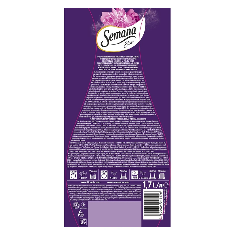 Semana Balsam Haine Elixir Floral, 1.7 l, imagine de referință