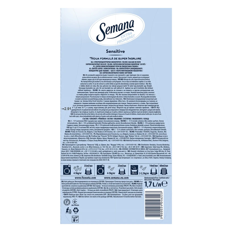 Semana Balsam Haine Sensitive, 1.5 l, imagine de referință