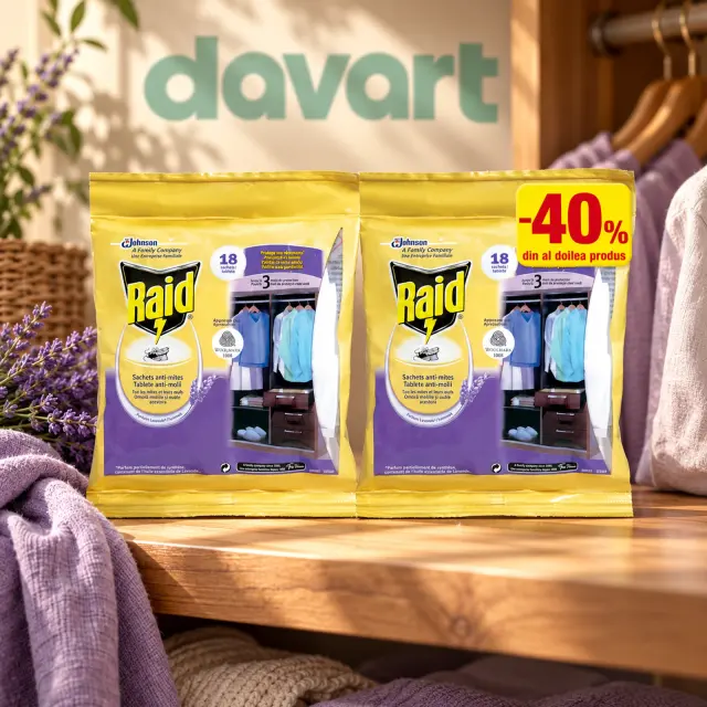Raid Gel Molii Tablete/set Lavanda, 2 buc., imagine de referință