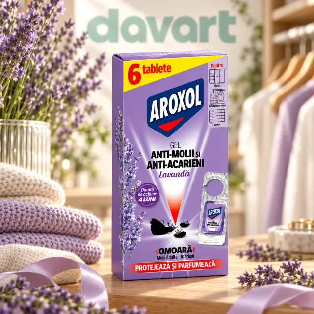Aroxol Gel Molii Lavanda, 6 buc., imagine de referință