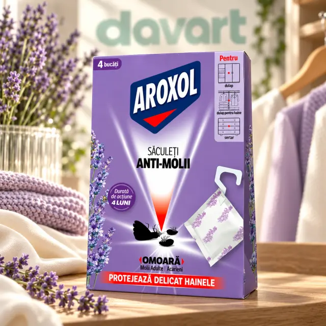 Aroxol Saculeti Antimolii, 4 buc., imagine de referință