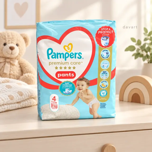 Pampers Scutece Bebe Premium Care Nr 4, 22 buc., imagine de referință