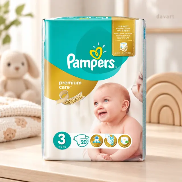 Pampers Scutece Bebe Premium Care Nr 3, 20 buc., imagine de referință