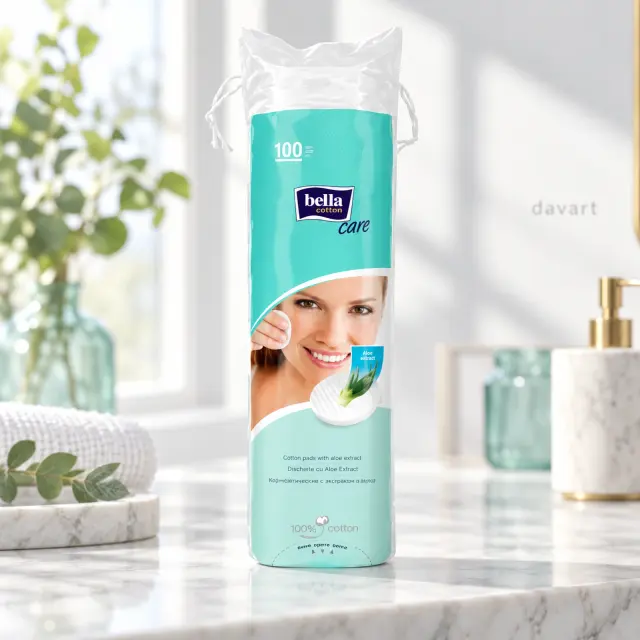Bella Dischete Demachiante 100/set · Aloe Extract, 100 buc., imagine de referință