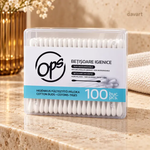 Ops Bețișoare Urechi 100/set, 100 buc., imagine de referință