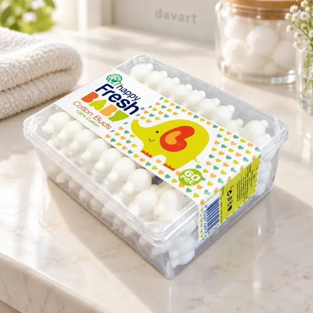 Happy Fresh Bete Urechi 60/set · Bebe, 60 buc., imagine de referință