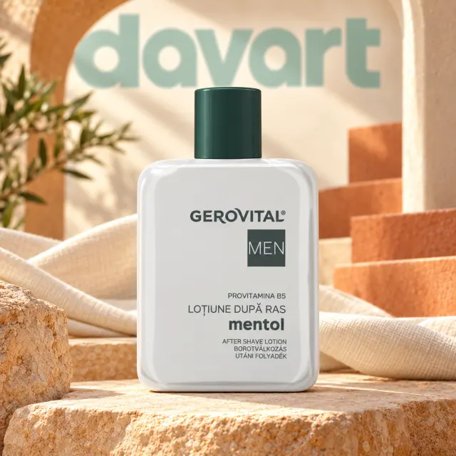 Gerovital Loțiune după Ras Men 3420-Mentol, 100 ml, imagine de referință