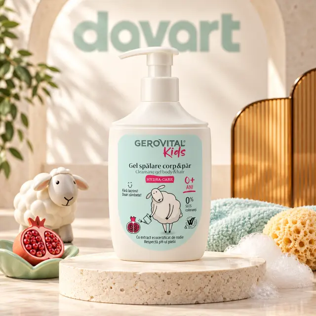 Gerovital Kids Gel de Duș Spuma 300 ml · 7590-Hydra Care 0 + , 300 ml, imagine de referință