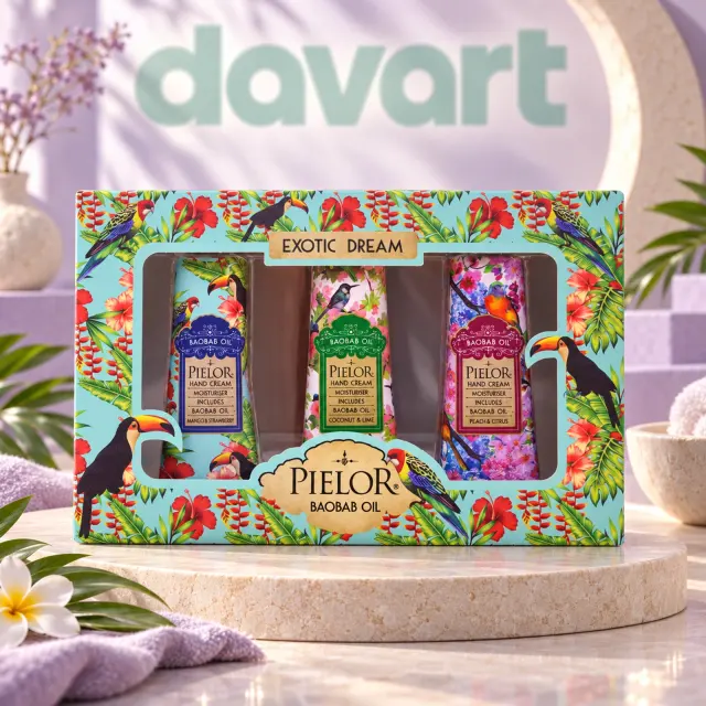Pielor Set Exotic Dream Crema Maini 3/set · Turqoise, 3 buc., imagine de referință