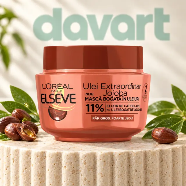 L’Oréal Elseve Mască Păr 300 ml · Ulei Extraordinar Jojoba, 300 ml, imagine de referință