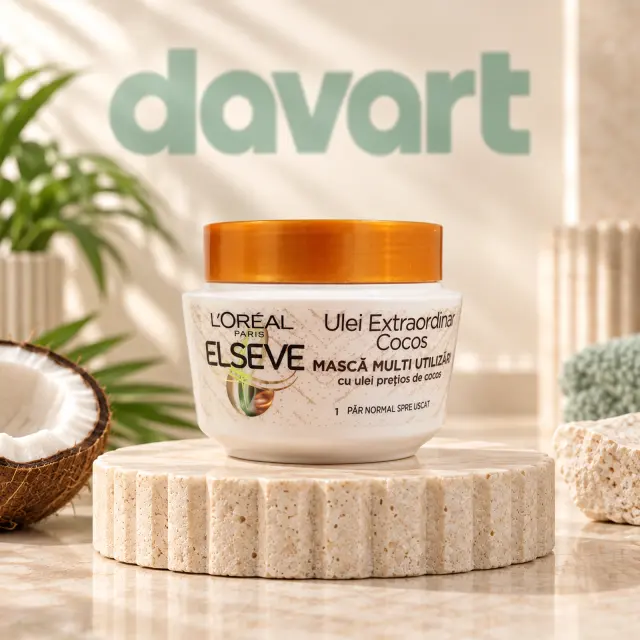 L’Oréal Elseve Mască Păr 300 ml · Ulei Extraordinar Cocos, 300 ml, imagine de referință