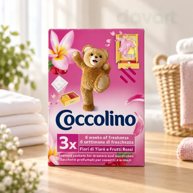 Coccolino Saculeti Parfumati Fiori Di Tiare, 3 buc., imagine de referință