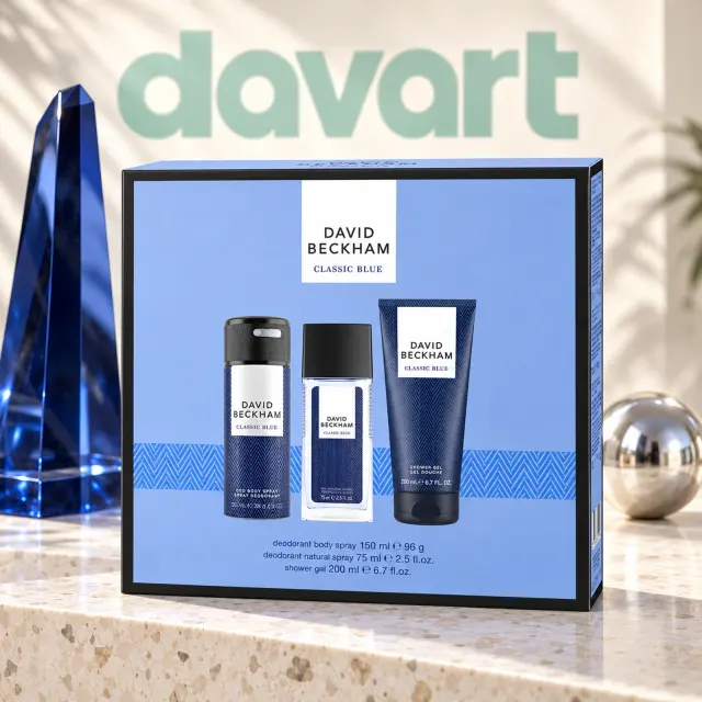 David Beckham CC Dns75 ml + Gd 200 ml + Deo 150 ml · Classic Blue, 75 ml + 200 ml + 150 ml, imagine de referință