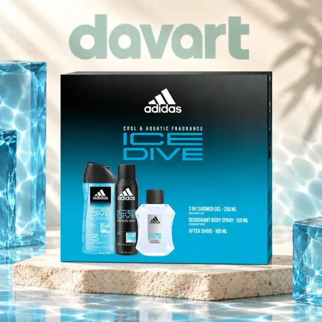 Adidas CC Asl100 ml + Deo 150 ml + Gd 250 ml · Ice Dive, 100 ml + 150 ml + 250 ml, imagine de referință