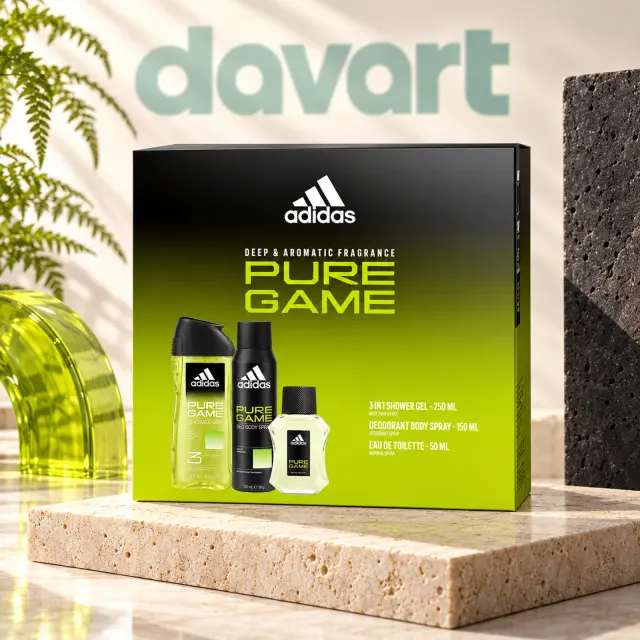 Adidas CC EDT 50 ml + Deo 150 ml + Gd 250 ml · Pure Game, 50 ml + 150 ml + 250 ml, imagine de referință