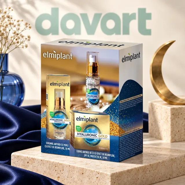 Elmiplant Caseta Cadou 2 pcs · Hyaluronic- Crema 50 ml + Ser 30 ml, 2 buc., imagine de referință