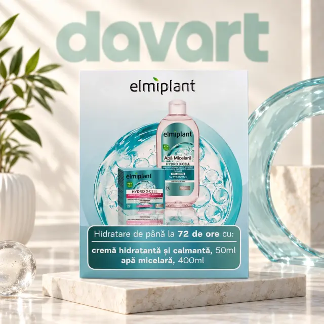 Elmiplant Caseta Cadou 2 pcs · Hydro Xcell - Crema 50 ml + Apa Micelara 400 ml, 2 buc., imagine de referință