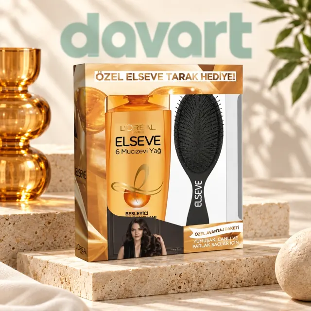 L’Oréal Elseve Caseta Cadou 2 pcs · Samp.Bakim + Perie, 2 buc., imagine de referință