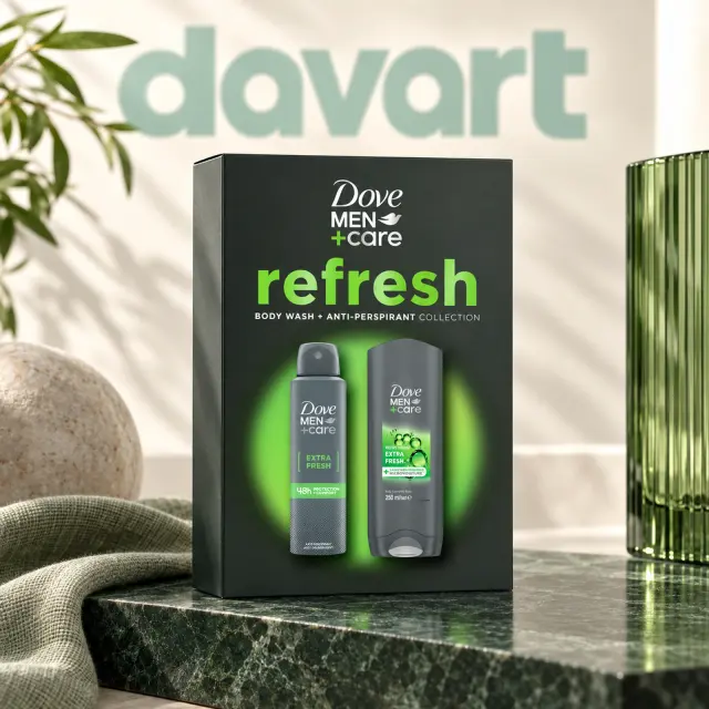 Dove Men Body Wash 250 ml + Deo 150 ml · Refresh, 250 ml + 150 ml, imagine de referință