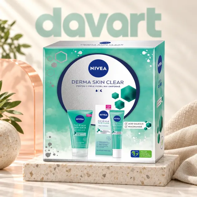 NIVEA CC Derma Skin Clear 2 pcs · Scrub 150 ml + Tratament 40 ml, 2 buc., imagine de referință