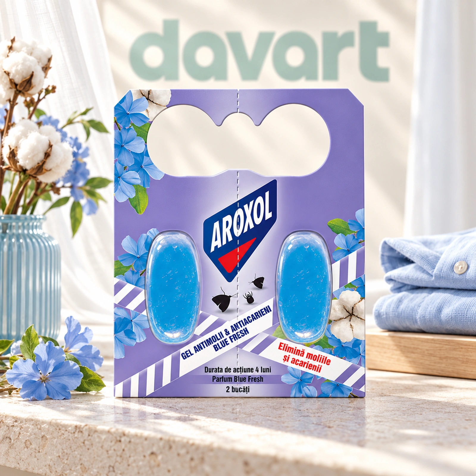 Aroxol Gel Molii Tablete/set Blue Fresh, 2 buc., imagine de referință