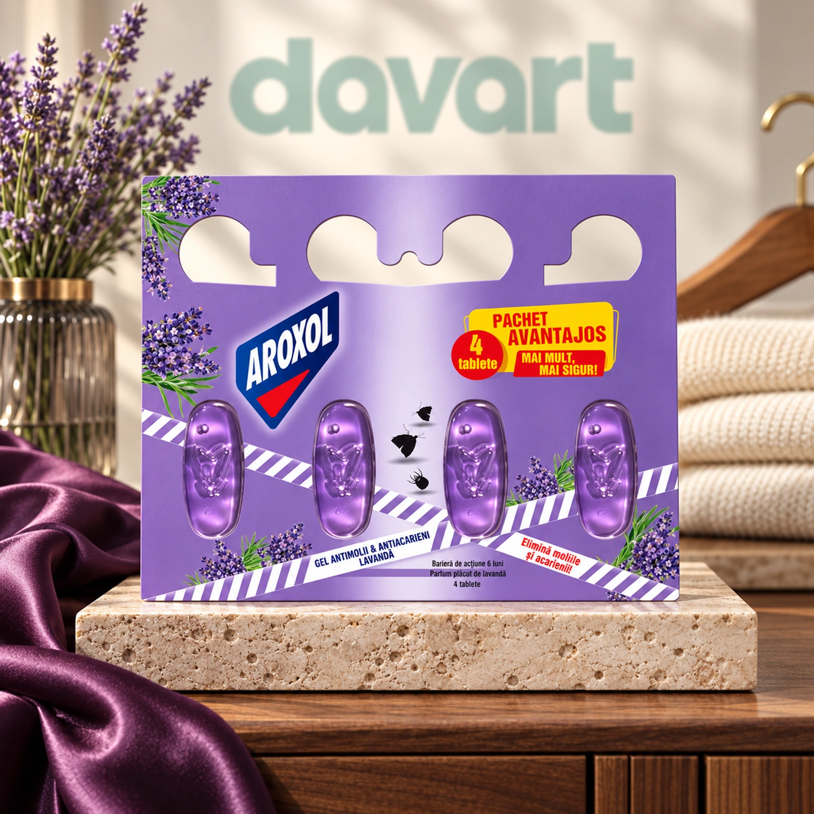 Aroxol Gel Molii Tablete Rodasim/Tehno, 4 buc., imagine de referință
