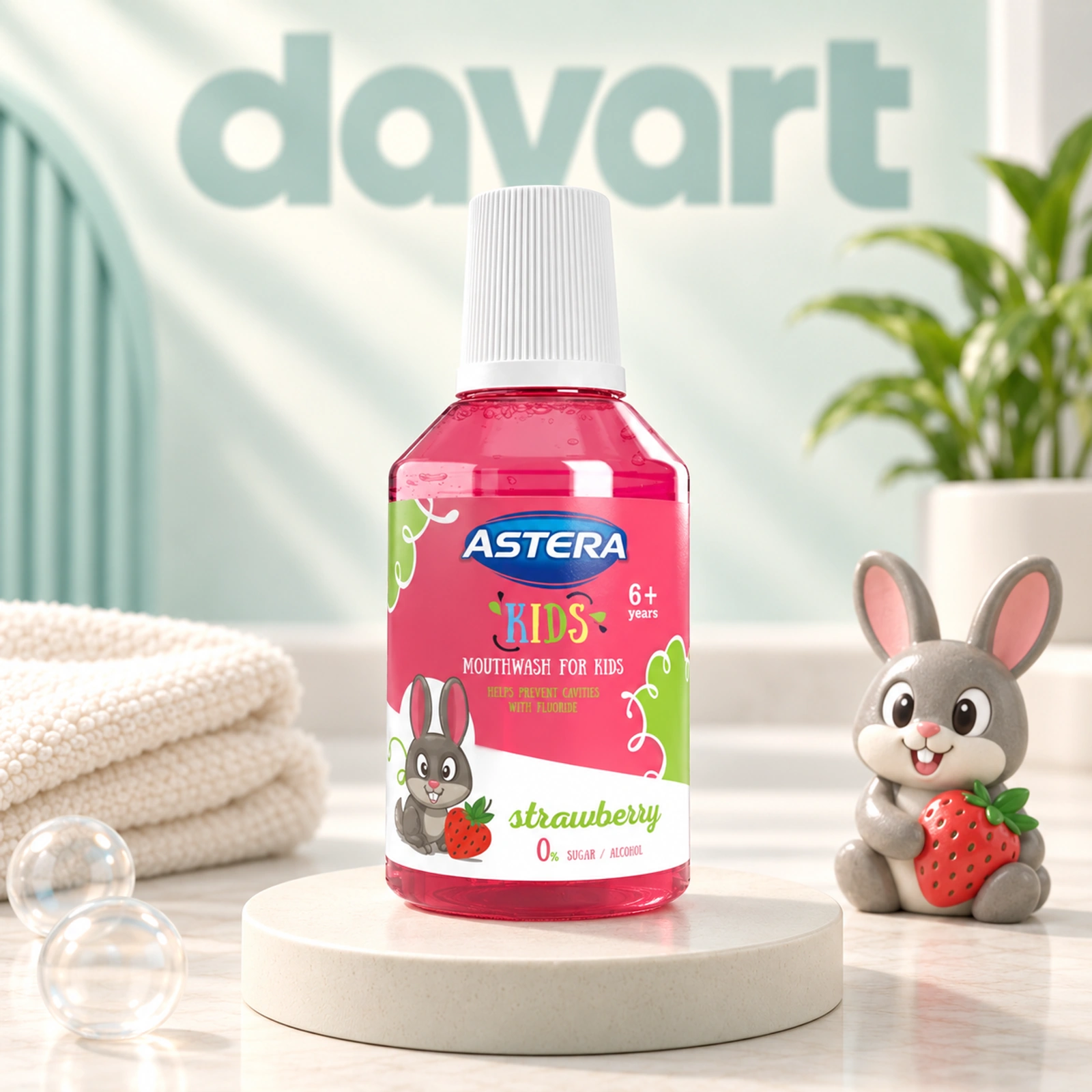 Astera Kids Apă de Gură 300 ml · Strawberry, 300 ml, imagine de referință