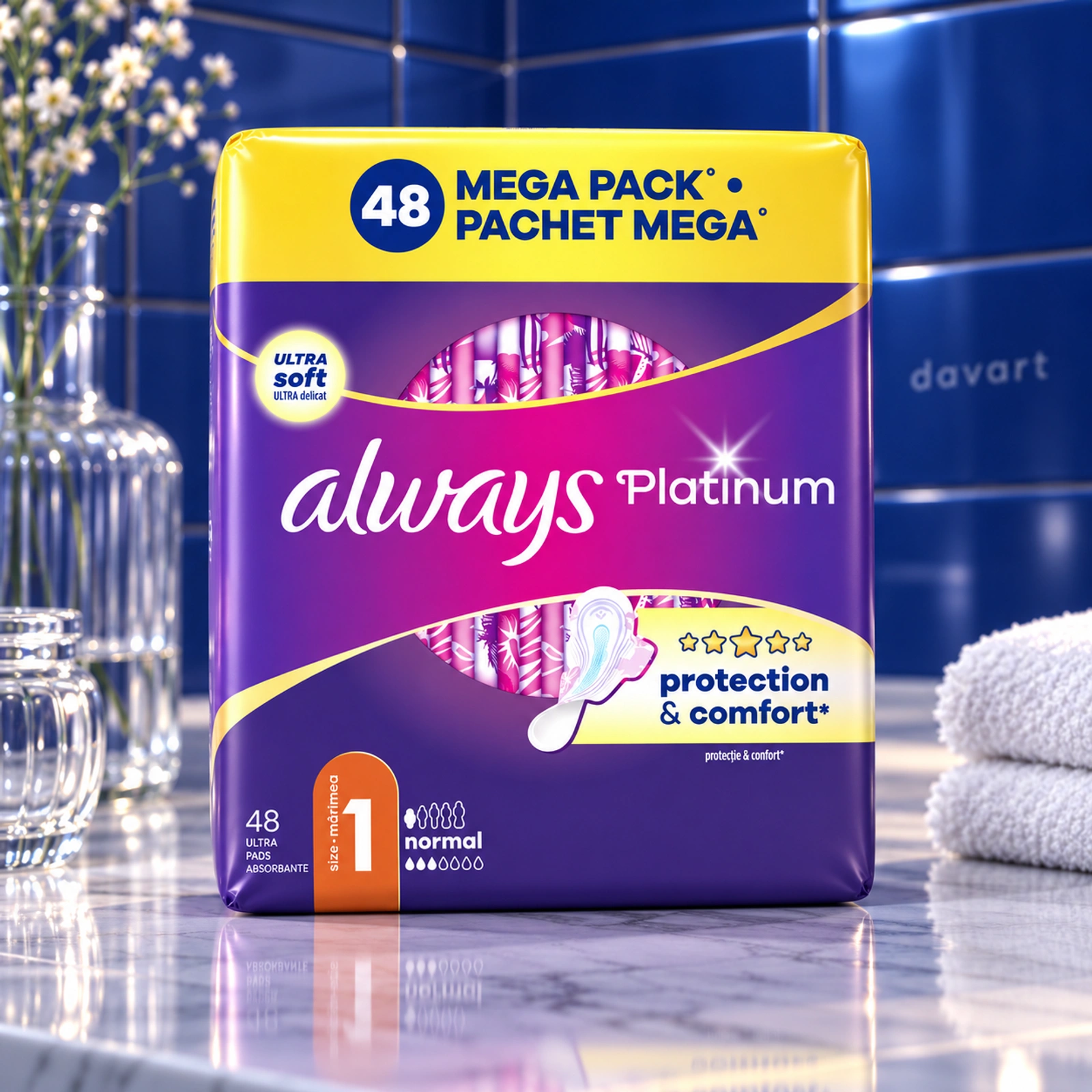 Always Platinum Absorbante 1-Normal, 24 buc., imagine de referință