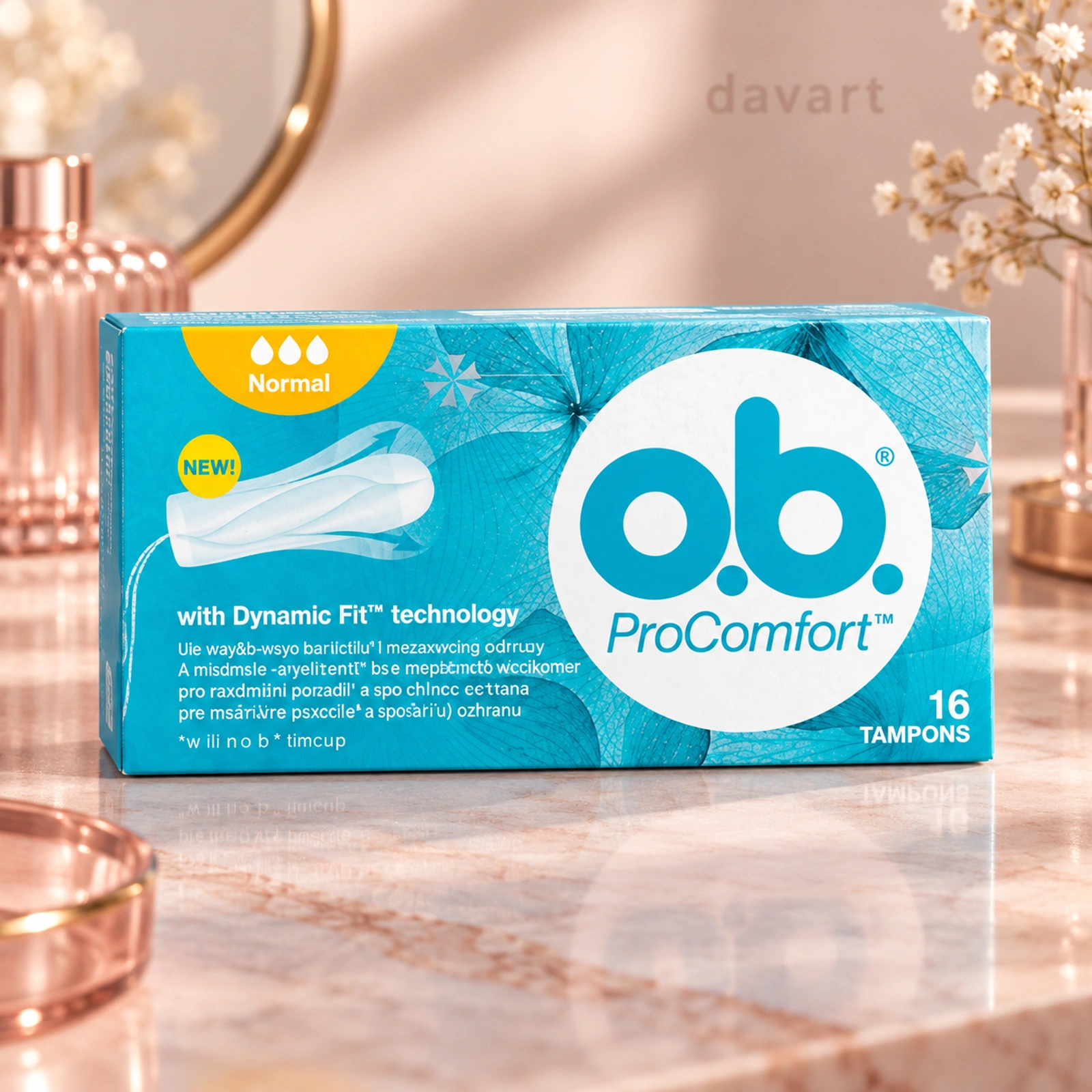 o.b. Absorbante 16 buc/set Procomfort Normal, 16 buc., imagine de referință