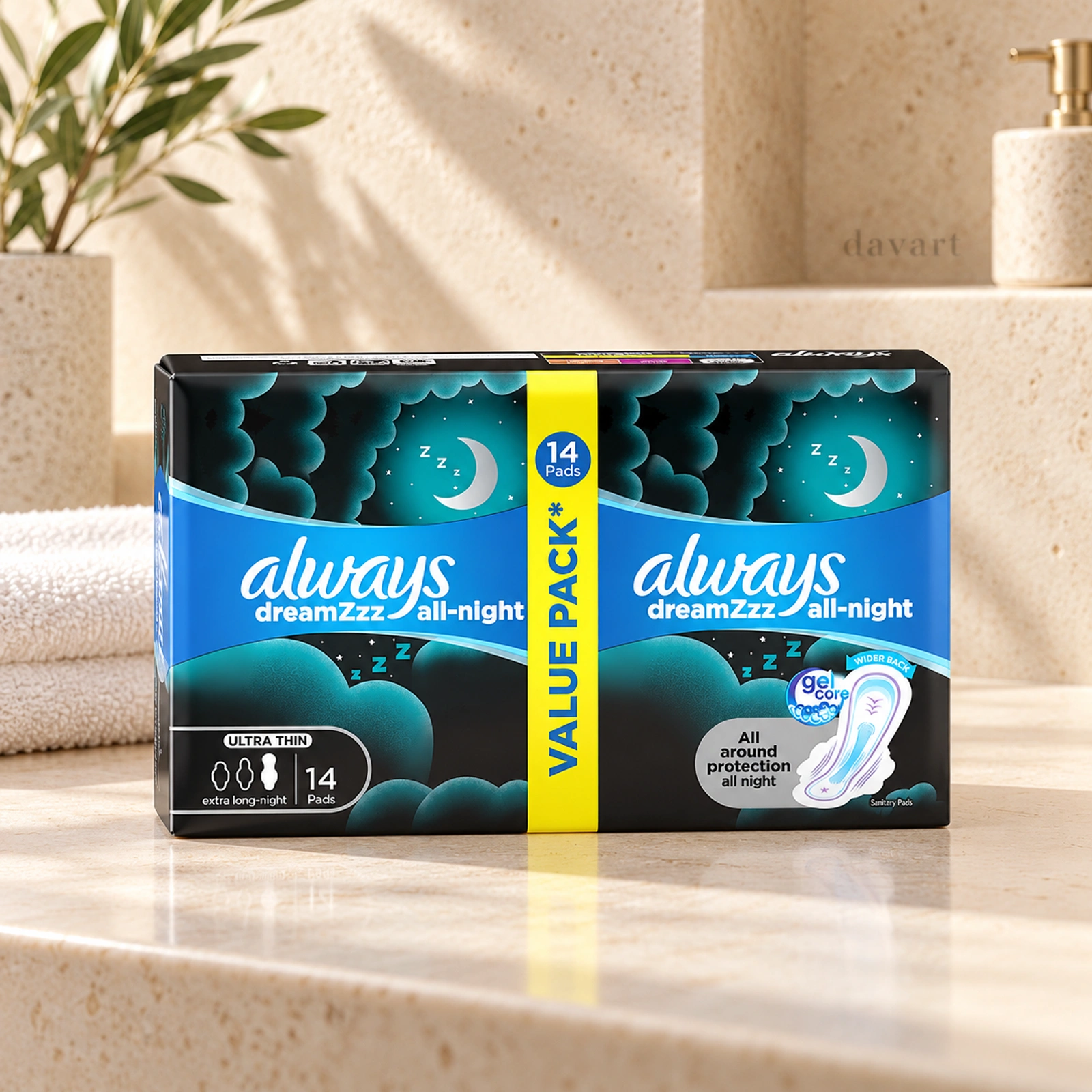 Always Absorbante D3 Day & Night, 14 buc., imagine de referință