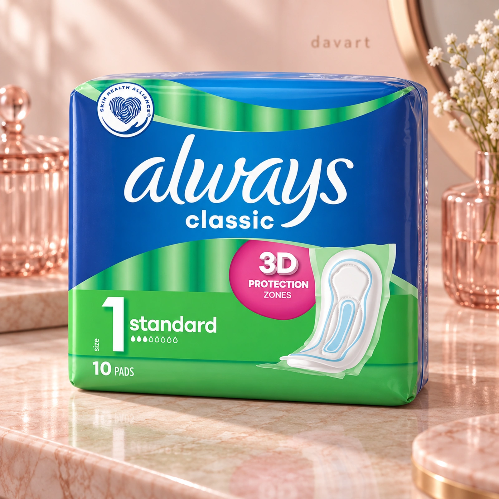 Always Absorbante S1 Standard Verde, 10 buc., imagine de referință
