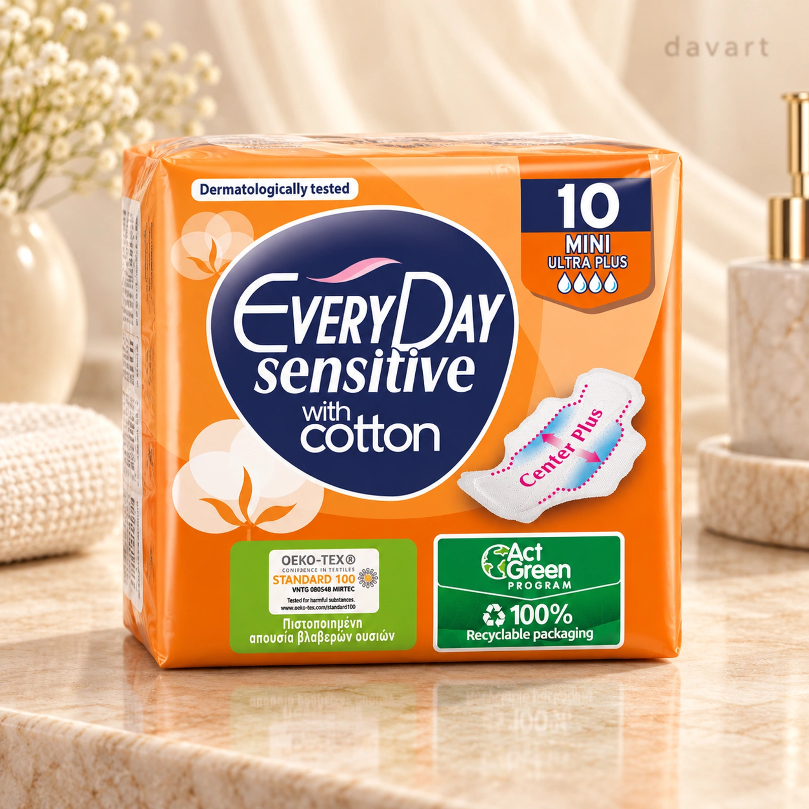Everyday Absorbante D Sensitive Mini, Format de verificat, imagine de referință