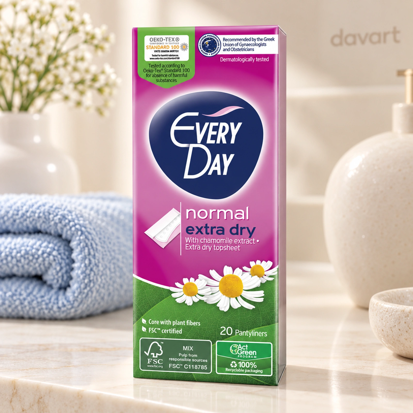 Everyday Absorbante Zilnice Normal Extra Dry, 20 buc., imagine de referință