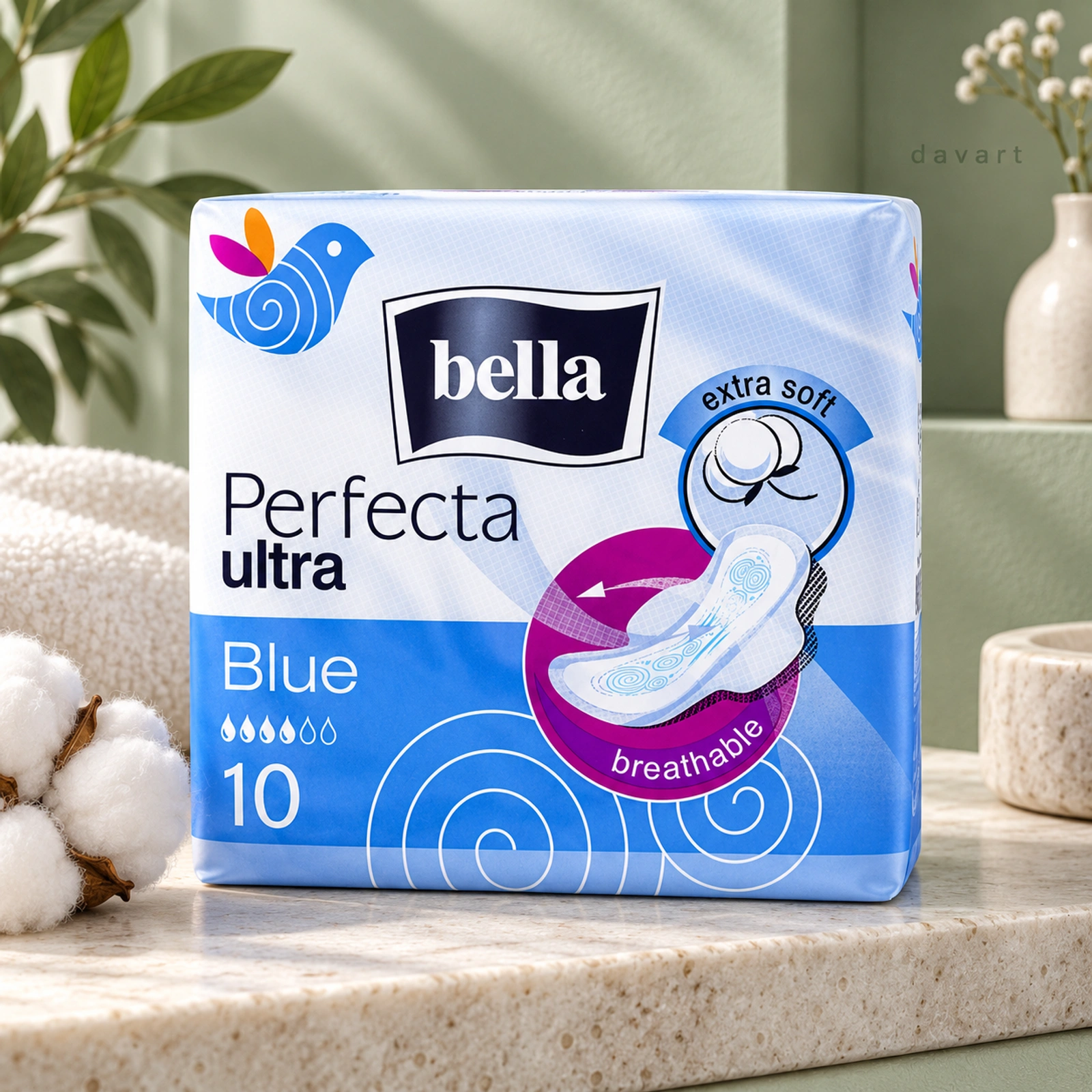 Bella Absorbante Blue, 10 buc., imagine de referință