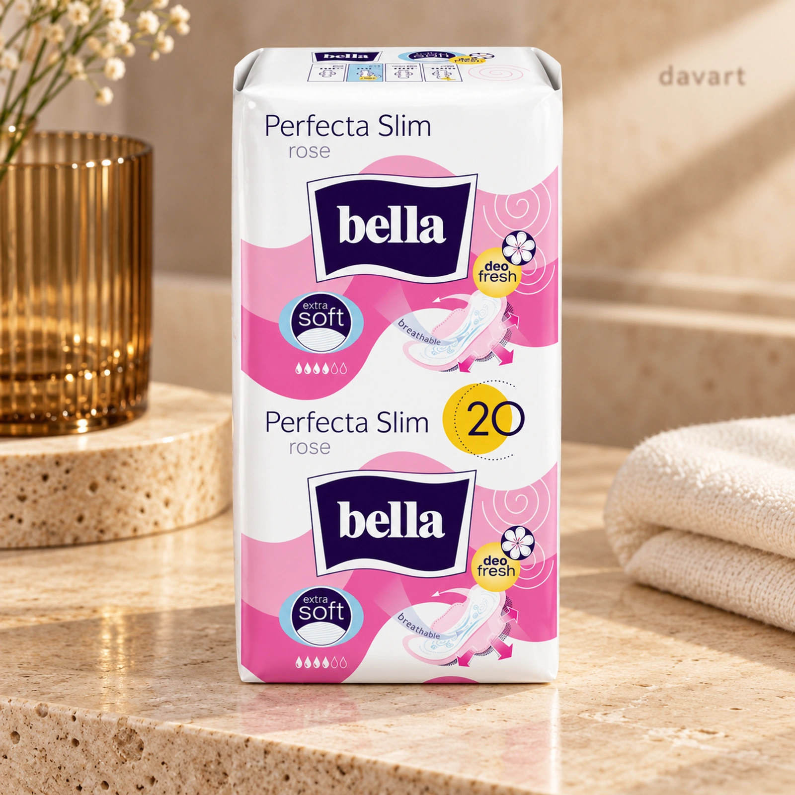 Bella Absorbante Rose, 10 buc., imagine de referință