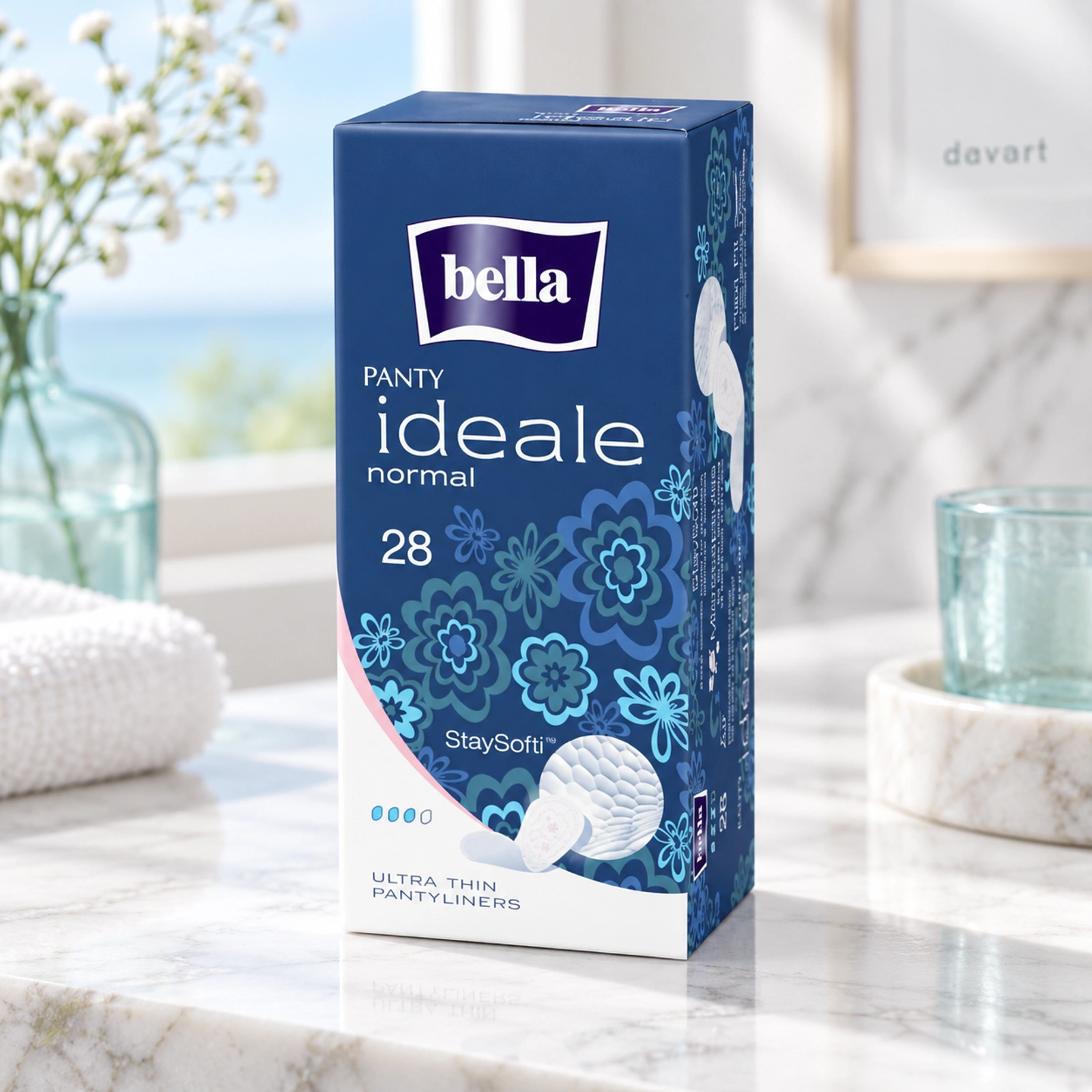 Bella Absorbante Ideale-Normal-No Perfume-Albastru Deschis, 10 buc., imagine de referință
