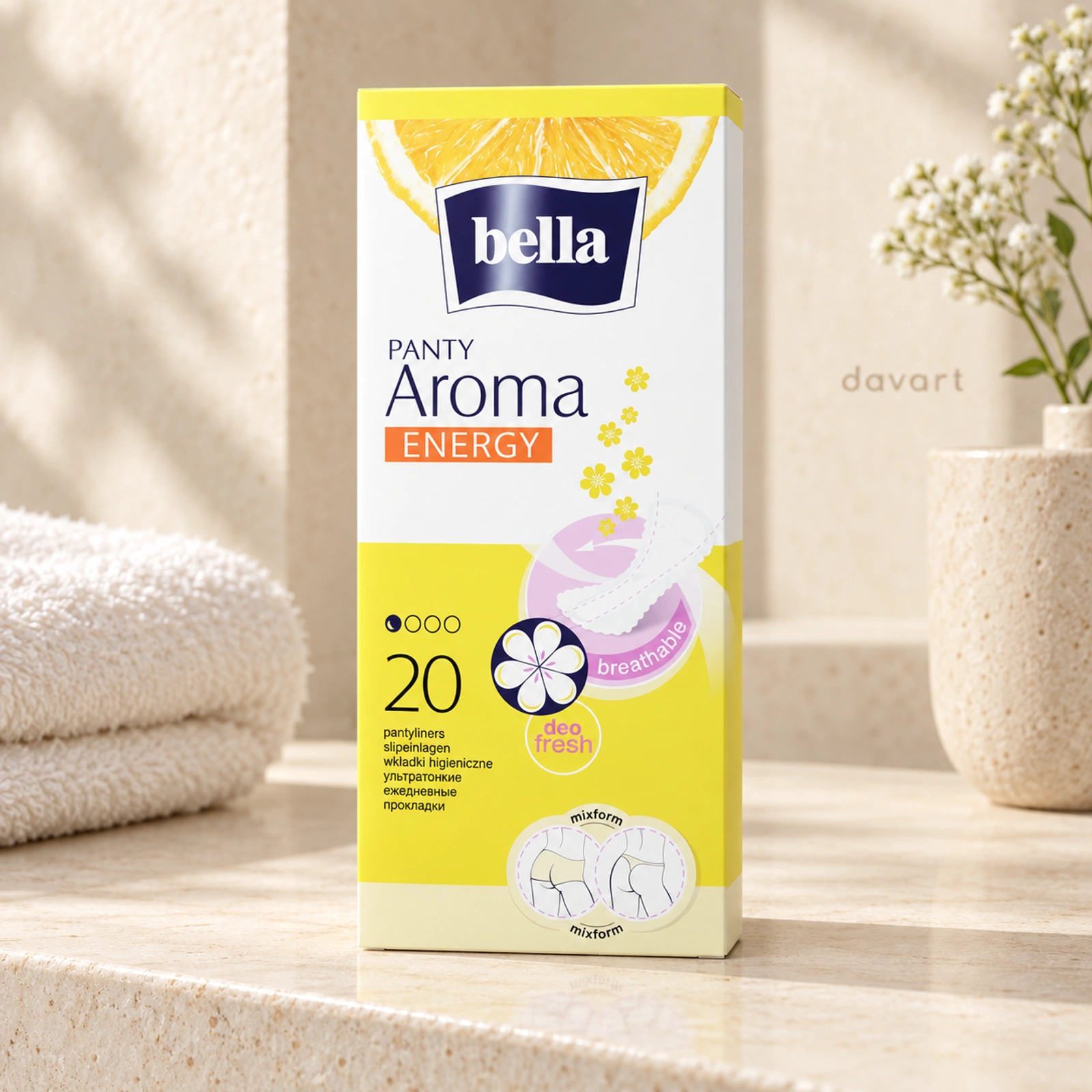 Bella Absorbante Zilnice Aroma Energy, 20 buc., imagine de referință