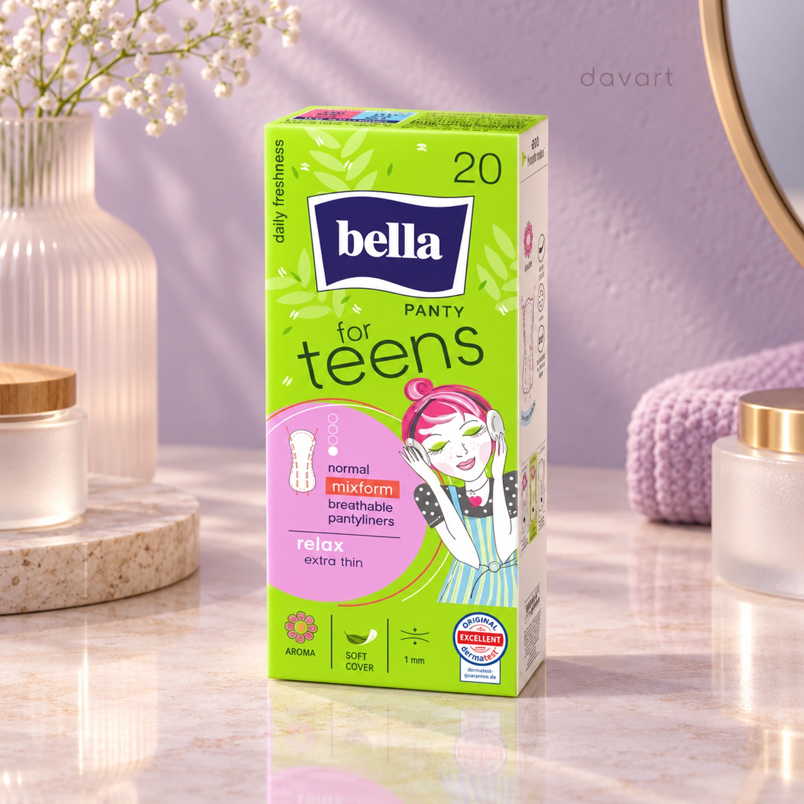 Bella Absorbante Zilnice Panty Relax for Teens, 20 buc., imagine de referință