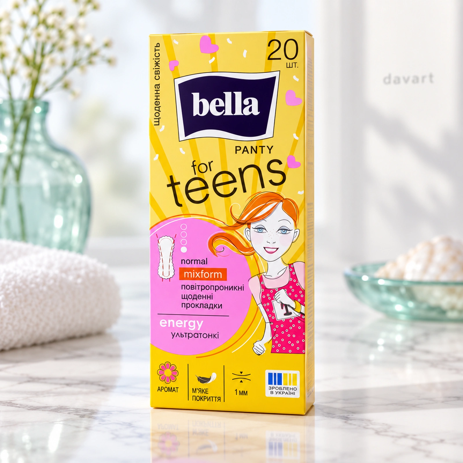 Bella Absorbante Zilnice for Teens - Energy Extra Thin, 20 buc., imagine de referință