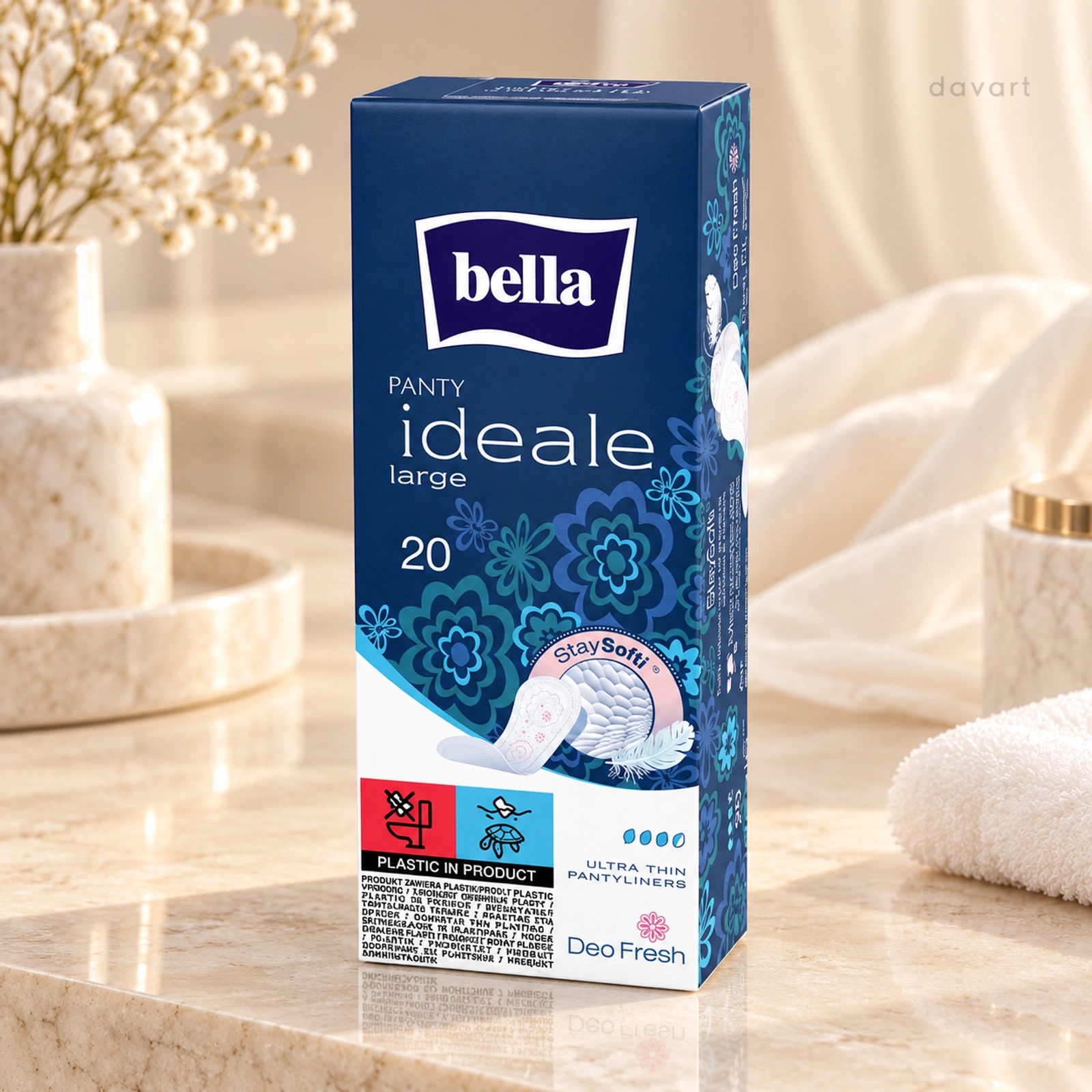 Bella Absorbante Zilnice Ideale Large, 20 buc., imagine de referință