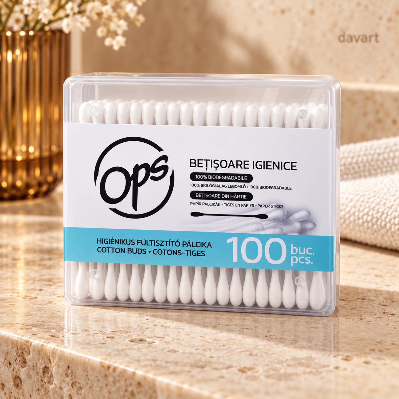 Ops Bețișoare Urechi 100/set, 100 buc., imagine de referință