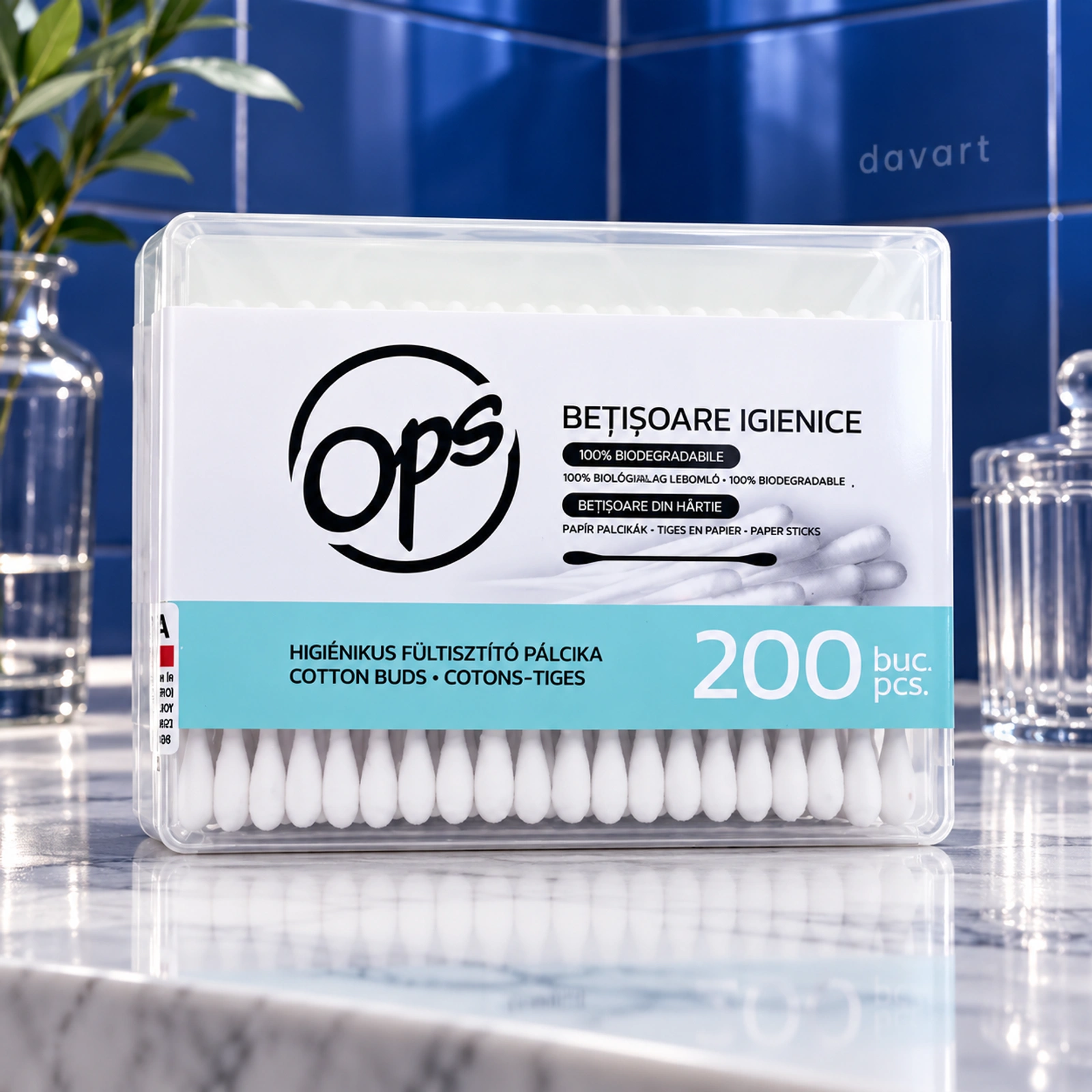 Ops Bețișoare Urechi 200/set, 200 buc., imagine de referință