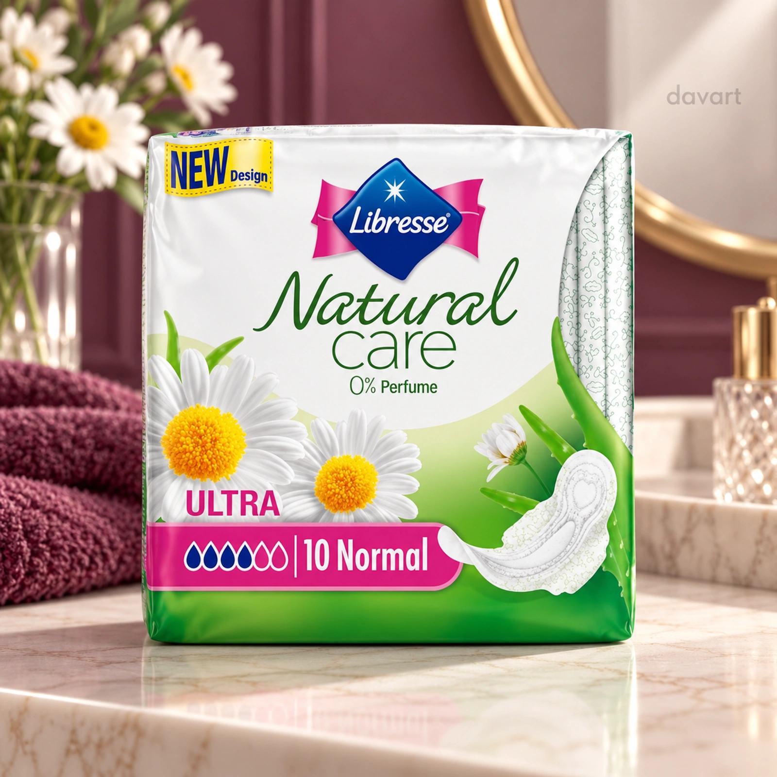 Libresse Absorbante Natural Care Normal, 10 buc., imagine de referință