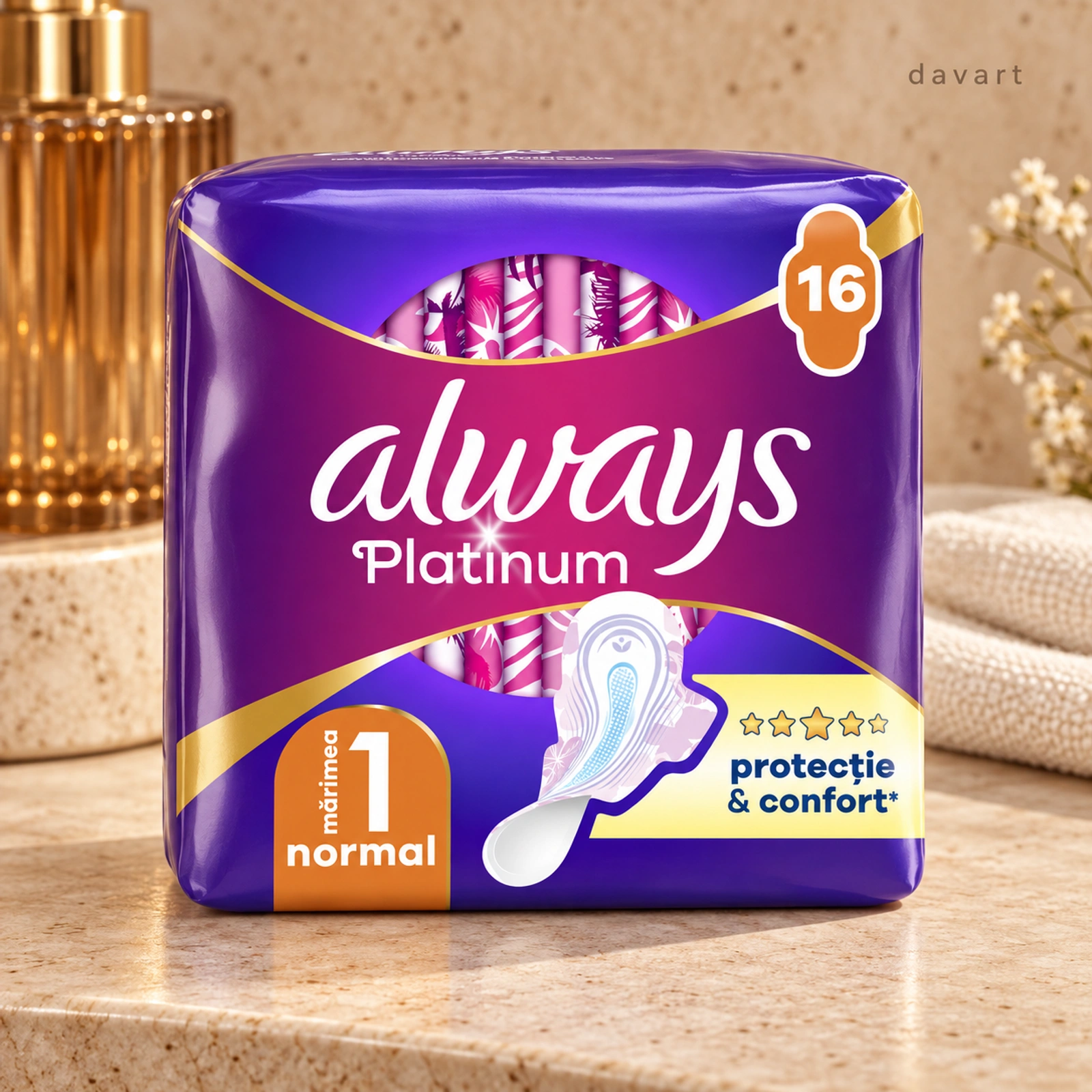 Always Platinum Absorbante D1 Normal, 16 buc., imagine de referință