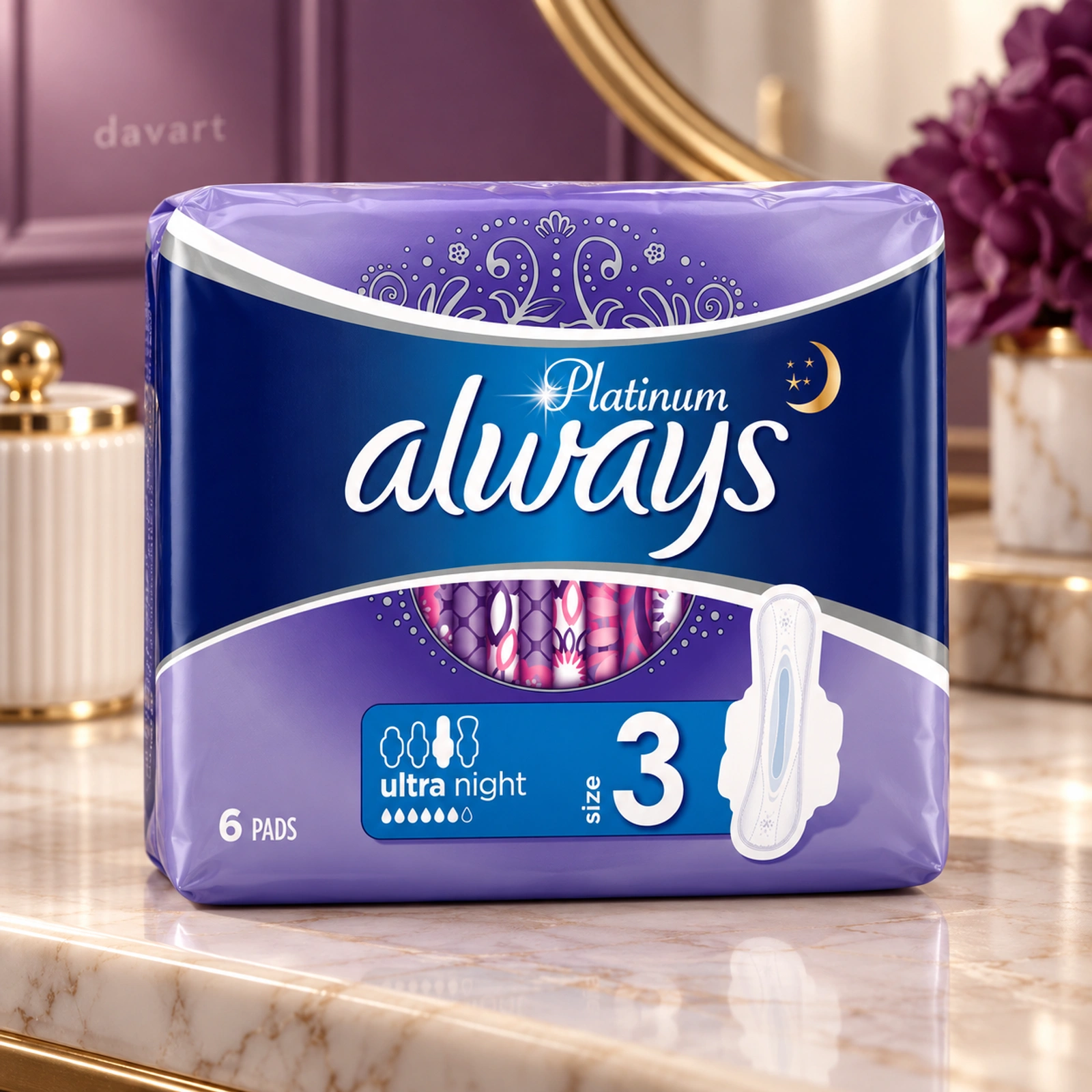 Always Platinum Absorbante 3 Night, 6 buc., imagine de referință