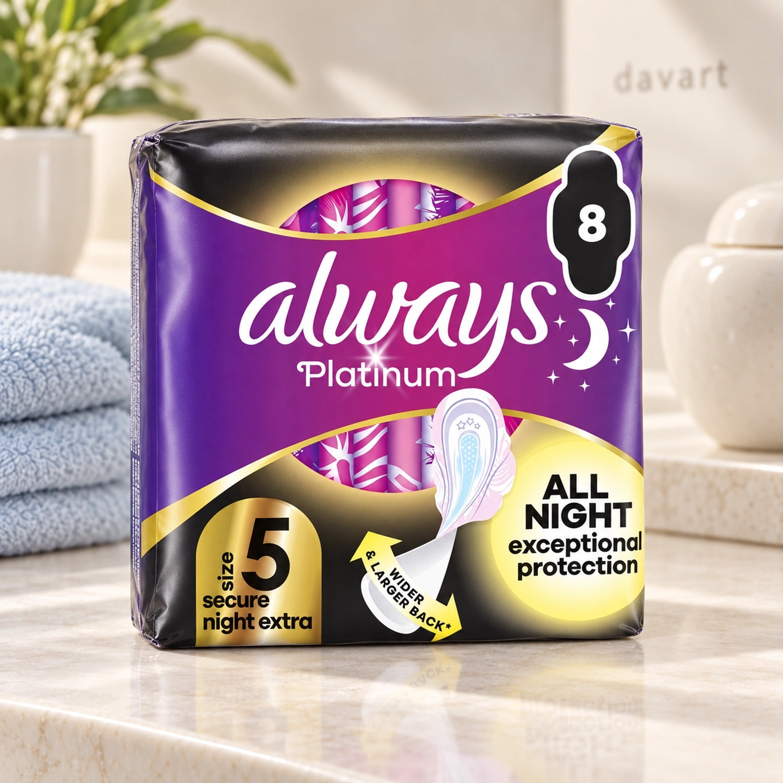 Always Platinum Absorbante 4-Secure Night, 7 buc., imagine de referință